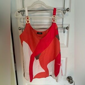 Chicme Women's Red and White Top